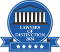 Logo Recognizing Kode Law Firm's affiliation with Lawyers of Distinction